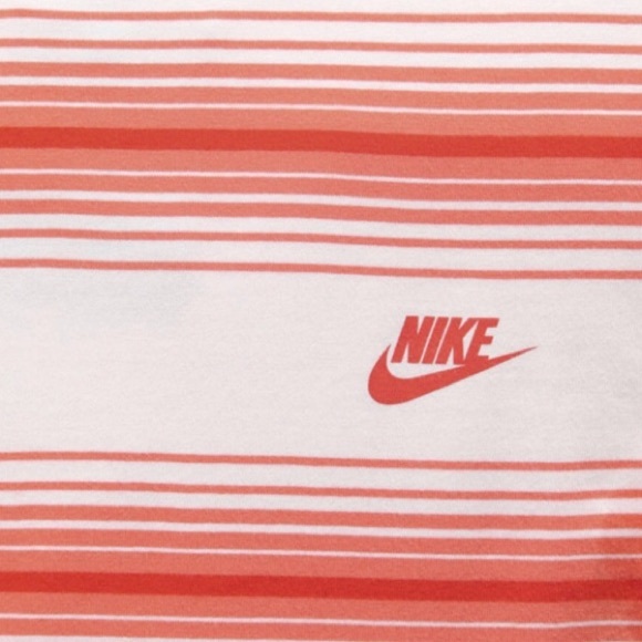 NWOT Men’s Orange and White Striped Nike Tee - Picture 4 of 4